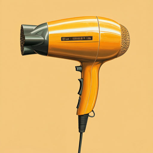 Photo realistic clipart of a Hair Dryer, high-resolution, no background, isolated