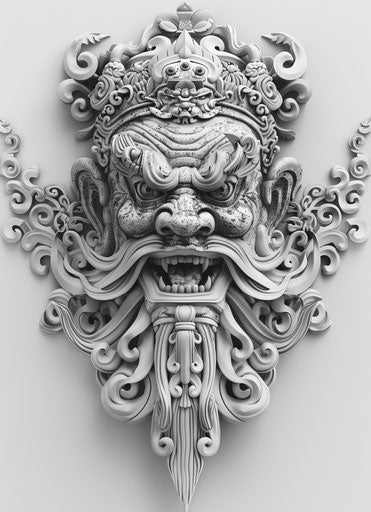 Chinese head design for Japanese warrior image