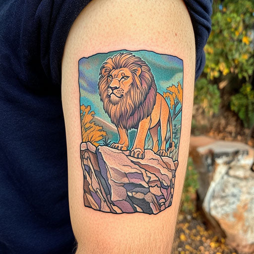 Lion Chest Tattoo Vector Tattoo Designs