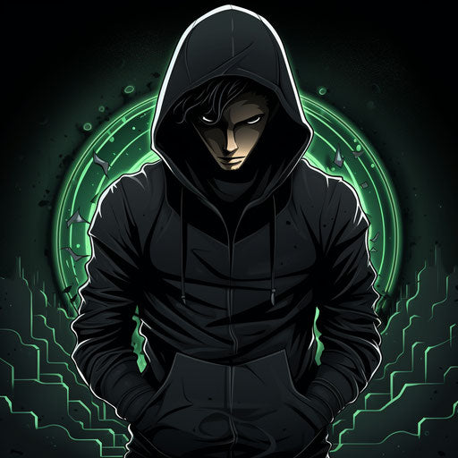 Black whatsapp dp in style of Martyn Turner for a profile page