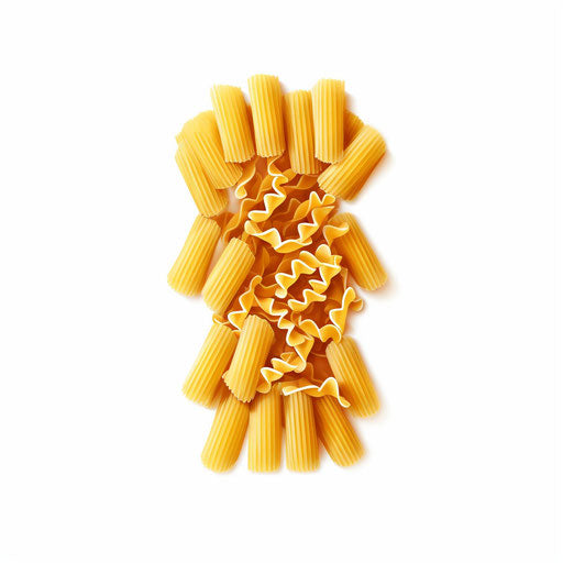 Minimalist style pasta illustration on white background