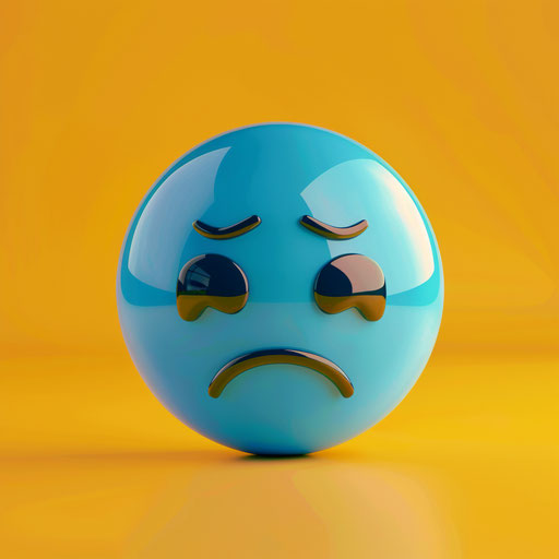 Blue sadness on yellow background, rtx on style