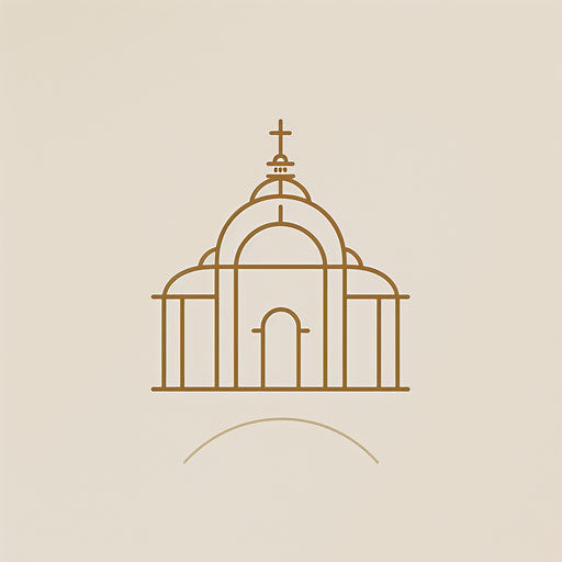 Elegant logo for a boutique hotel, combining classic architecture and modern luxury, with a blank space for the hotel name.