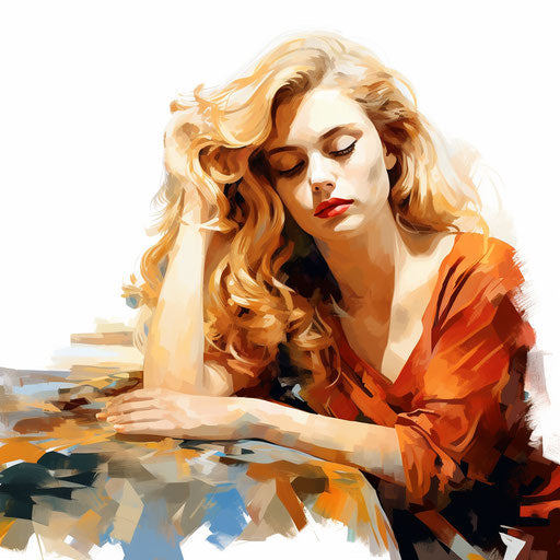 Sunday clipart in the style of Oil painting, on a white background