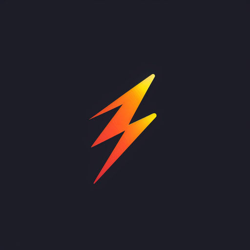 Powerful lightning bolt with space for business name