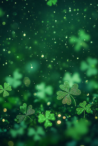 Glitter Shamrock Background, St. Patrick's Day Theme
