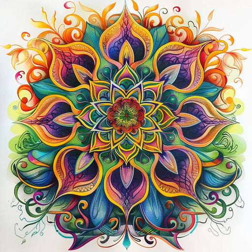 Psychedelic tattoo sketch of the Flower of Life