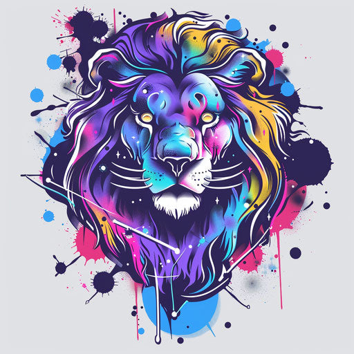 Urban tattoo sketch of the Leo constellation