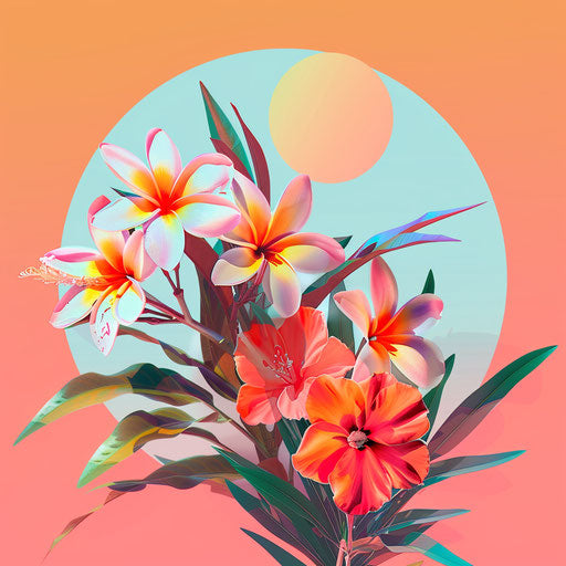 Realistic Sunday Clipart with Random Color Background