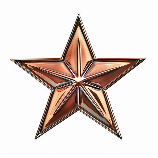 Star clipart PNG in photorealistic style on flat white background