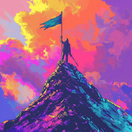 Baldur's triumph on the mountain, motivational tattoo