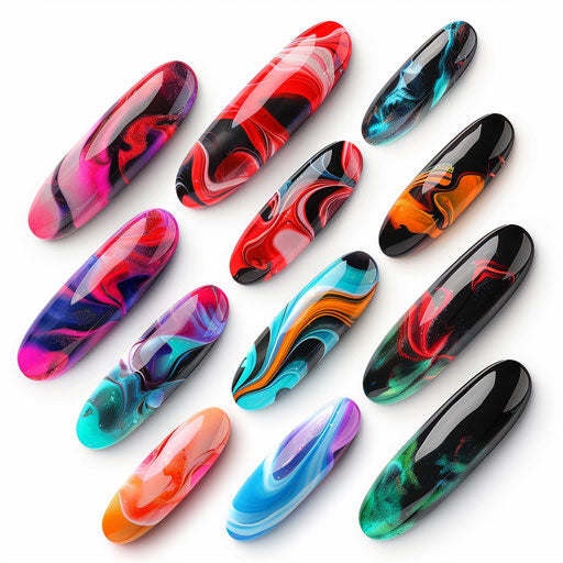 Realistic nail illustration on flat white background