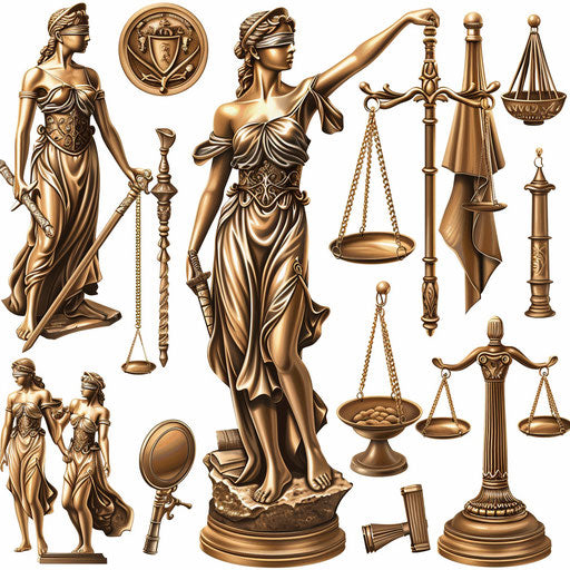 Justice clipart in a photo realistic style