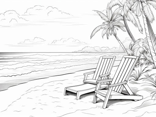 Beach coloring page color page the beach is full of fun for kids