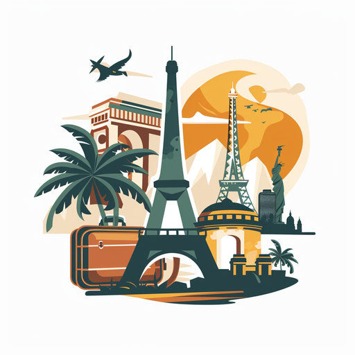 Travel-inspired logo for a travel agency or blog