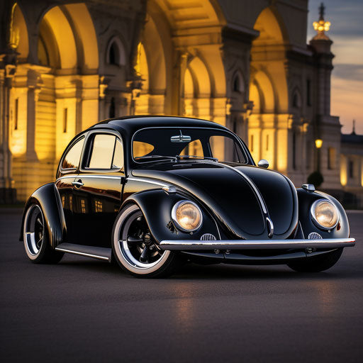 Luxury classic Volkswagen Beetle car with high-end finishes