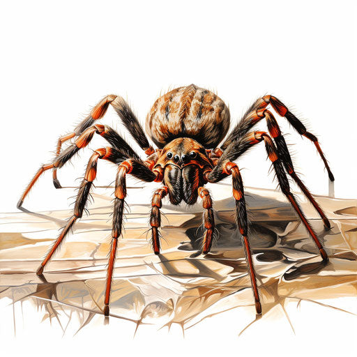 Illustration of spider in the style of oil painting