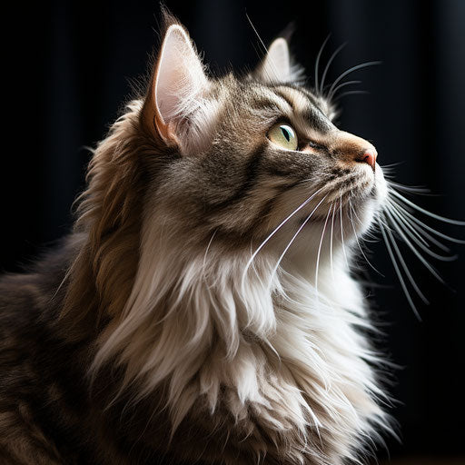 A sideview of a Siberian cat