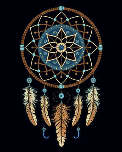 Dream catcher in sentimental realism style