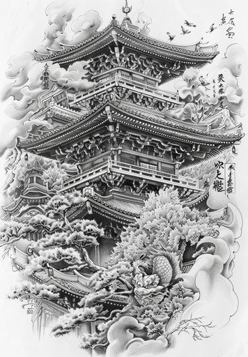 Japanese symbols tattoo design for men