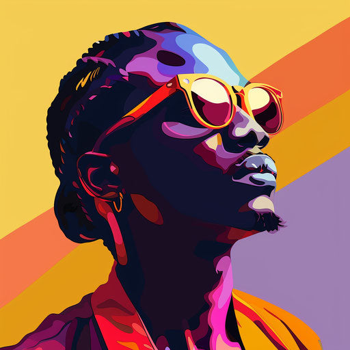 Illustration of respect in a photo realistic style with a random flat background, high contrast, and saturated hues