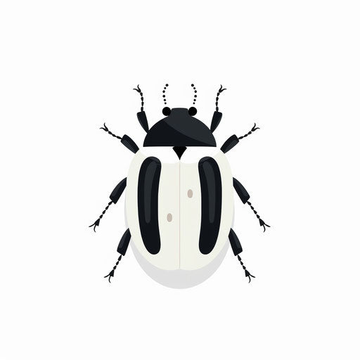 Beetle clipart in the style of Minimalist, on a white background