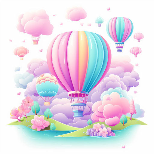 Air illustration in Pastel Colors Art style on white background