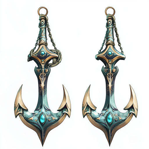 Realistic clipart of an anchor, high resolution, isolated