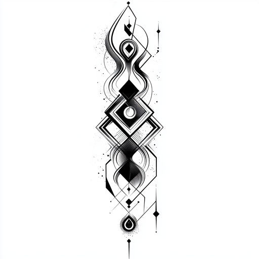 Geometric tribal armband tattoo in beautiful clipart style