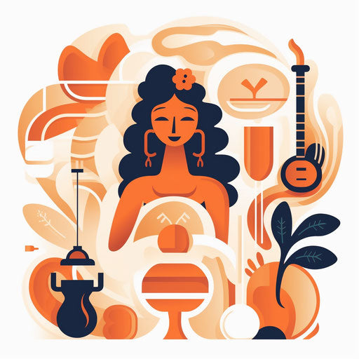 Culture clipart in the Minimalist style, on white background