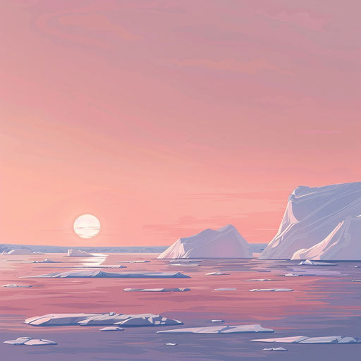 Realistic ice clipart on dusky rose background