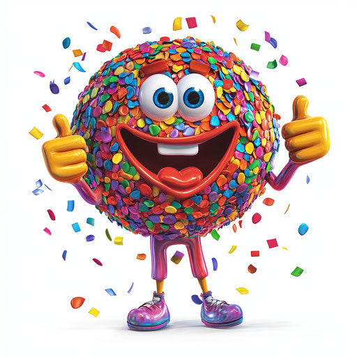 Eclectic Confetti Caricature Clipart for Home Office Decor