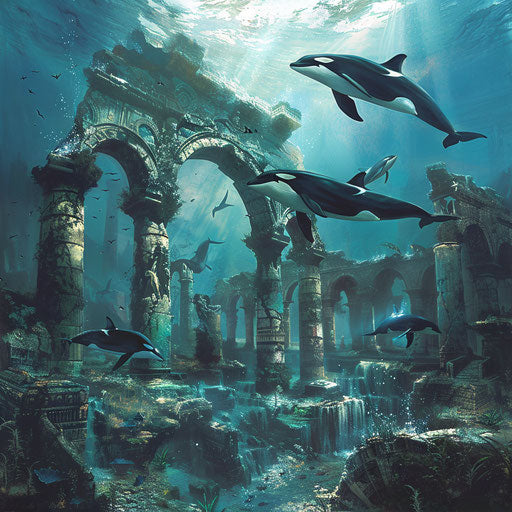 Orca Pod in Lost Underwater City