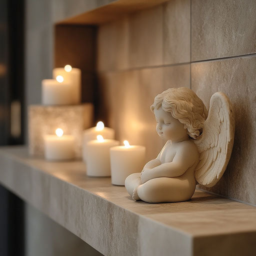 Therapeutic corner in a wellness spa by the fireplace