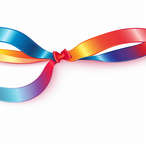 Ribbon banner in Minimalist style, on white background