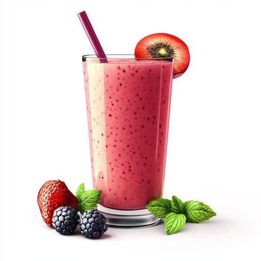 Realistic 3D smoothie on flat white background, isolated clipart