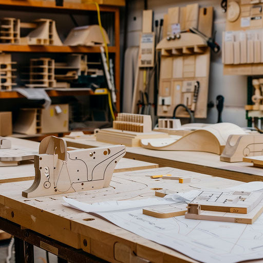 Product design process in a modern workshop