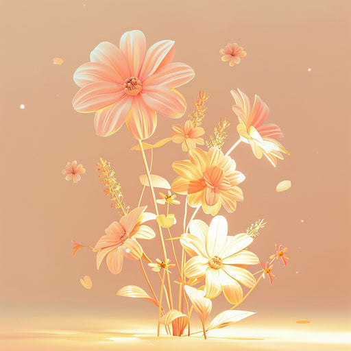 Realistic thanks clipart with flat random background