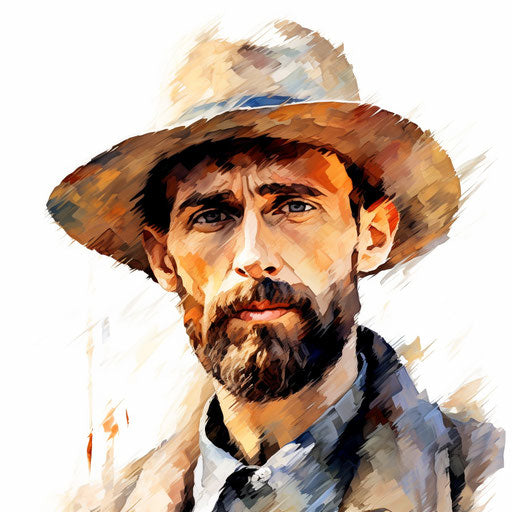 Clipart in the style of Impressionistic Art, on white background