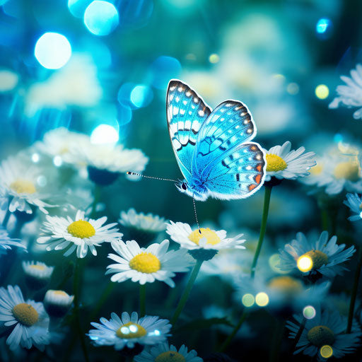 Butterfly on field of daisies HD wallpapers