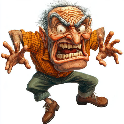 Humorous caricature of a caring clipart image