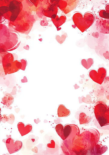Valentine's Day background with red and pink hearts