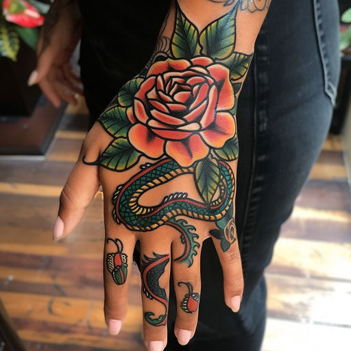 Rose Hand Tattoo Tattoo Flash Collection