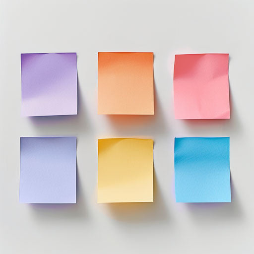 Realistic sticky notes illustration on a white background