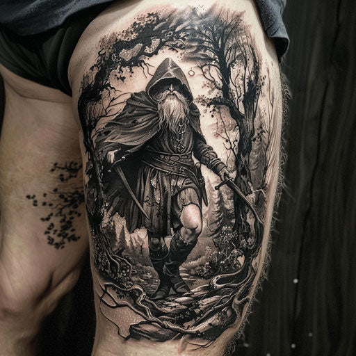 Thigh Tattoos For Men Tattoo Vector Pack