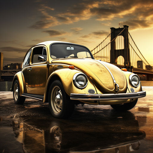 Golden classic car