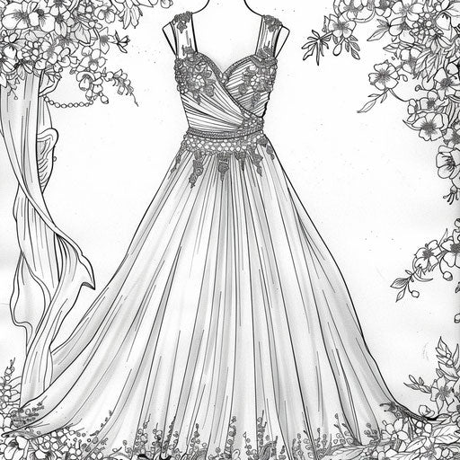 Cocktail dress with elegant lines and intricate beadwork