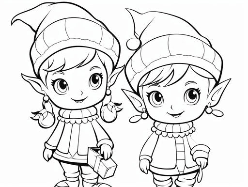 Coloring pages for kids, elves coloring pages elf