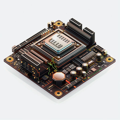 CPU clipart in a photo realistic style on white background