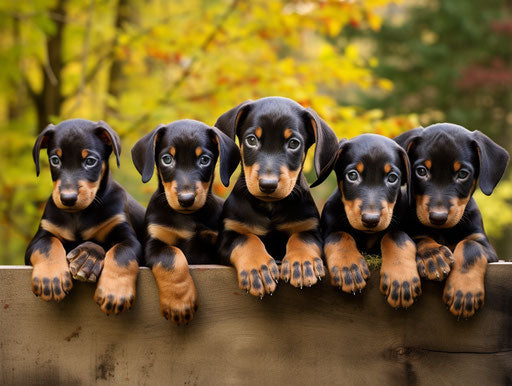 Healthy dobermann puppies born in a foster home